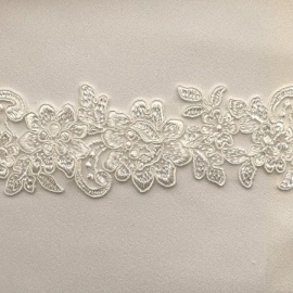 Corded Double Edged Lace Trim IVORY